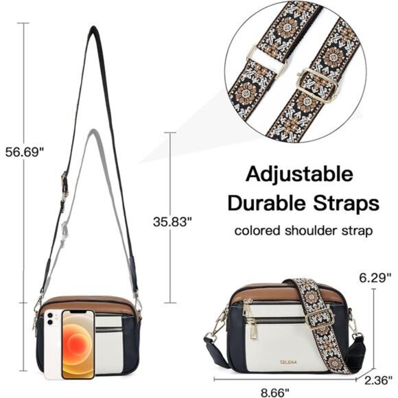 Purse Small Crossbody Bags Trendy Vegan Leather with Adjustable Shoulder Strap - Picture 3 of 7